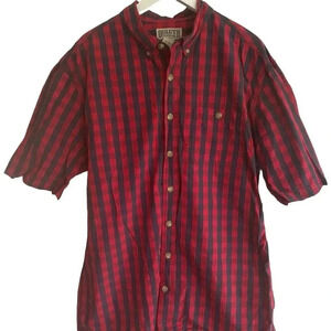 Duluth Trading Company Size Large Tall Mens Short Sleeve Shirt 100% Cotton